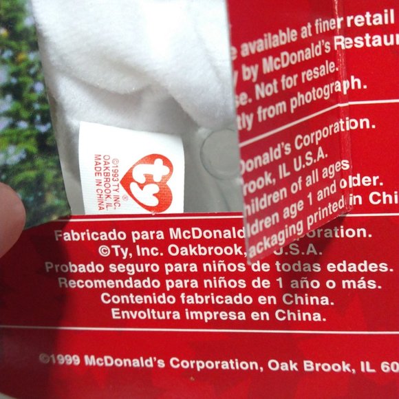 TY Beanie Babies McDonalds International Bears Set of 4-ALL w/ Errors NEW *RARE* - Picture 14 of 16